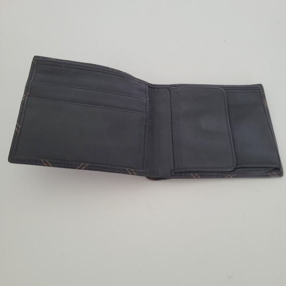 Longchamp Mens Wallet Brown Bifold Leather Folding Medium Logo Vintage Designer - Picture 3 of 9